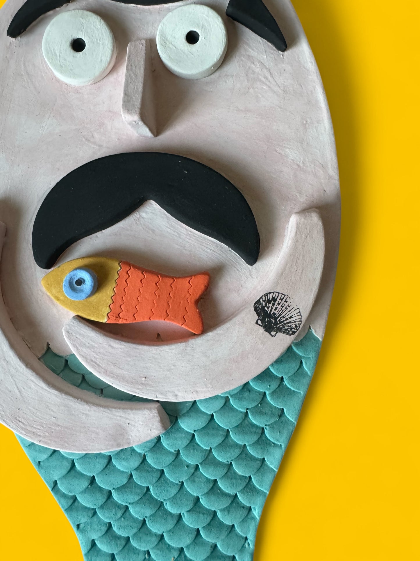 Ceramic Merman Wall Decor
