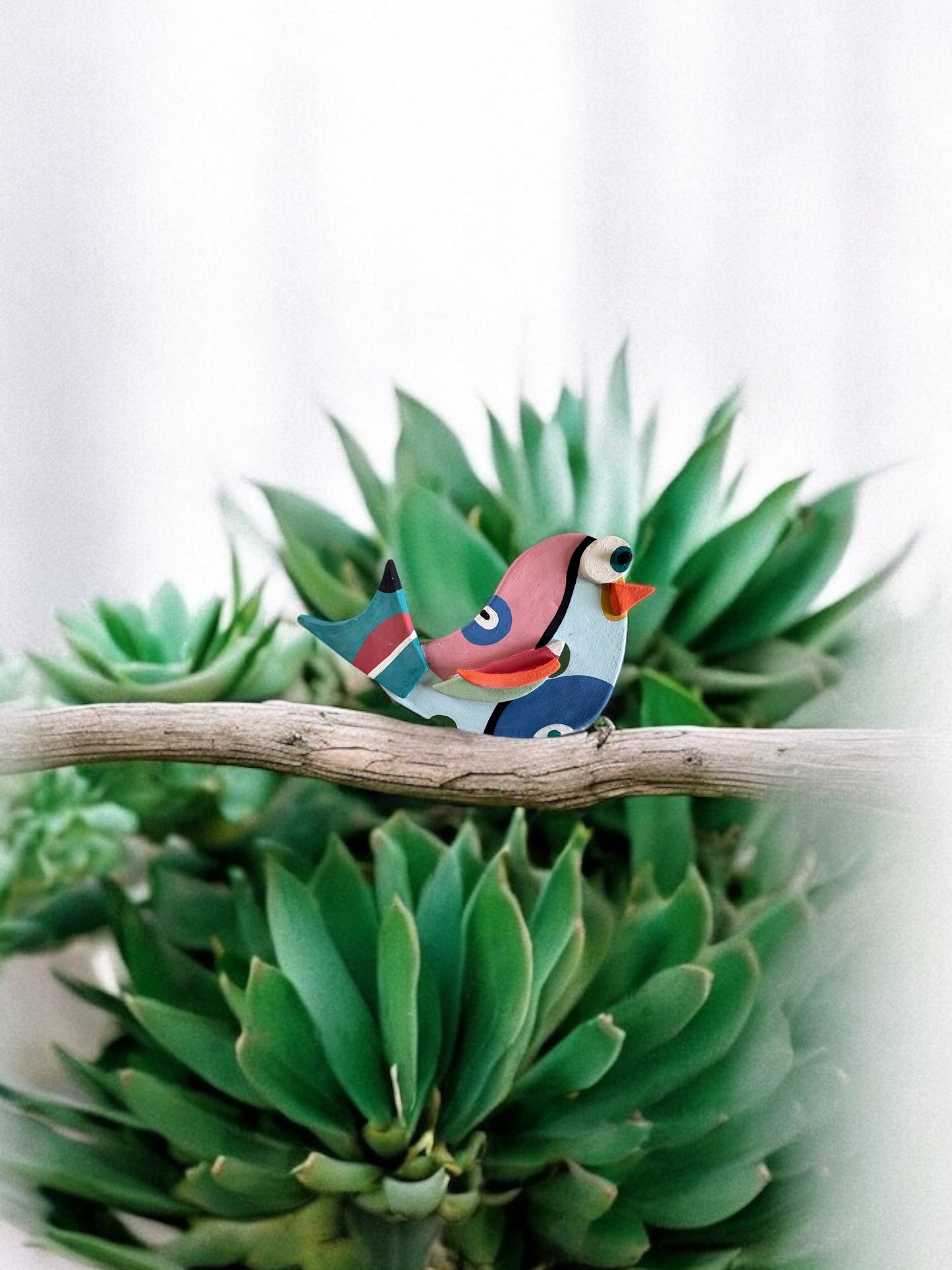 Colorful ceramic bird