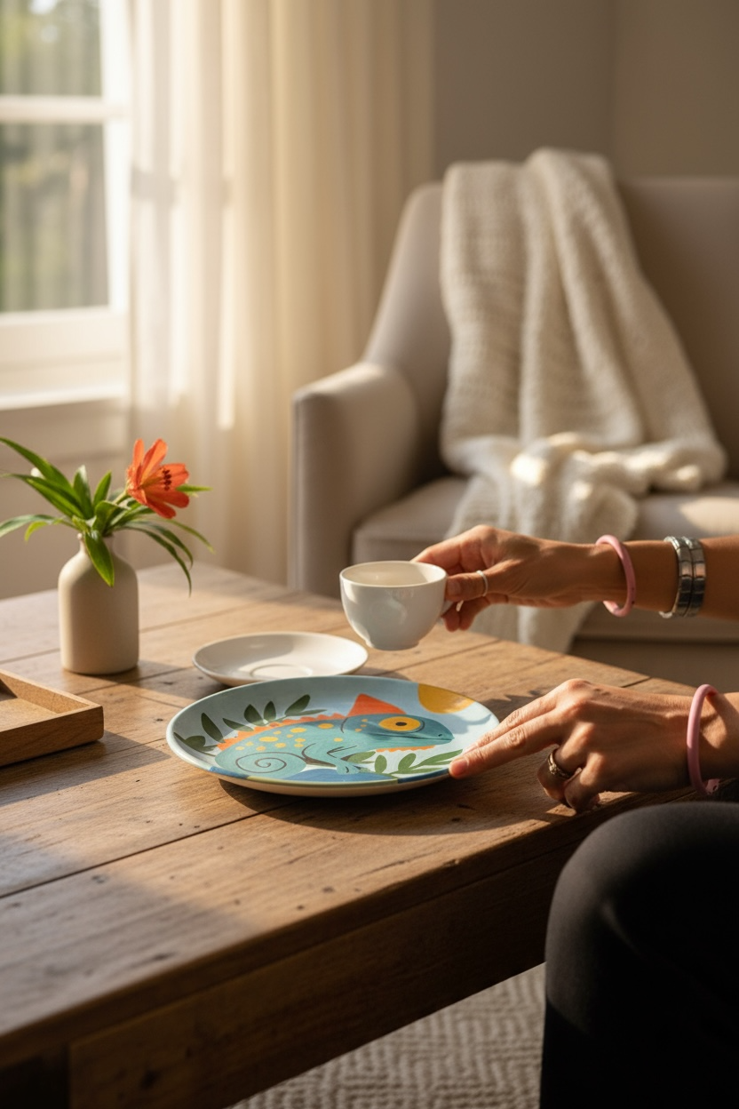 The Chamaleon Ceramic Plate