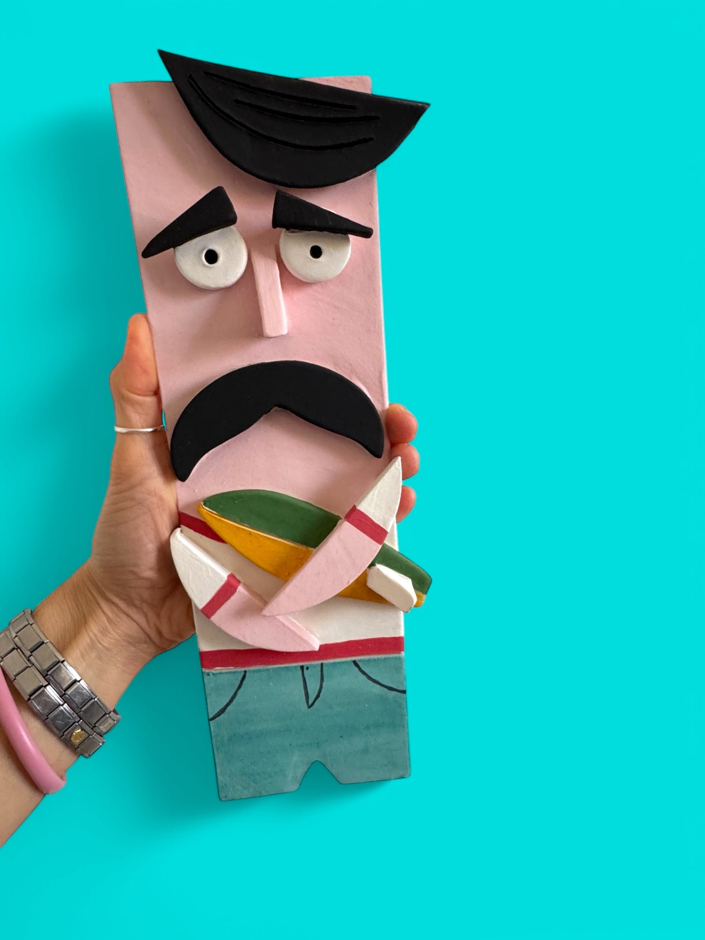 Ceramic Surfer Wall Decor