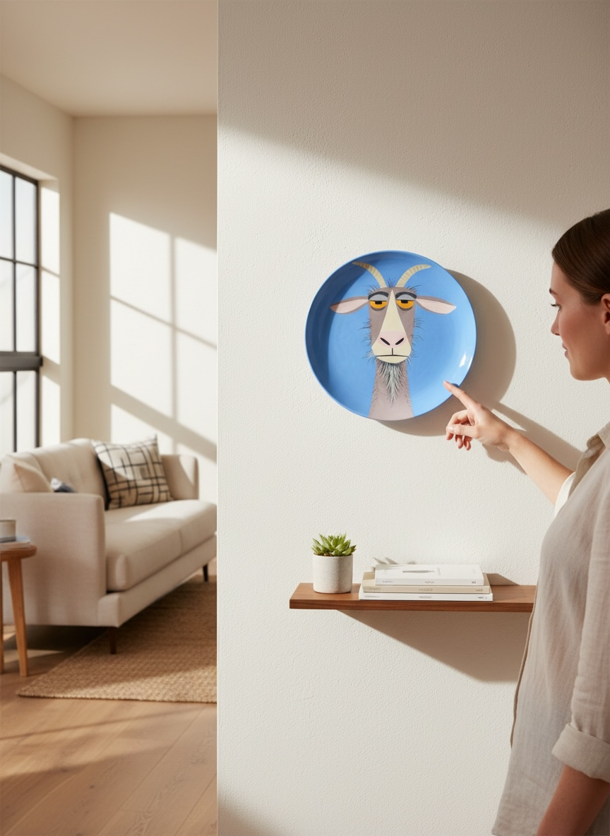 The Goat Ceramic Plate