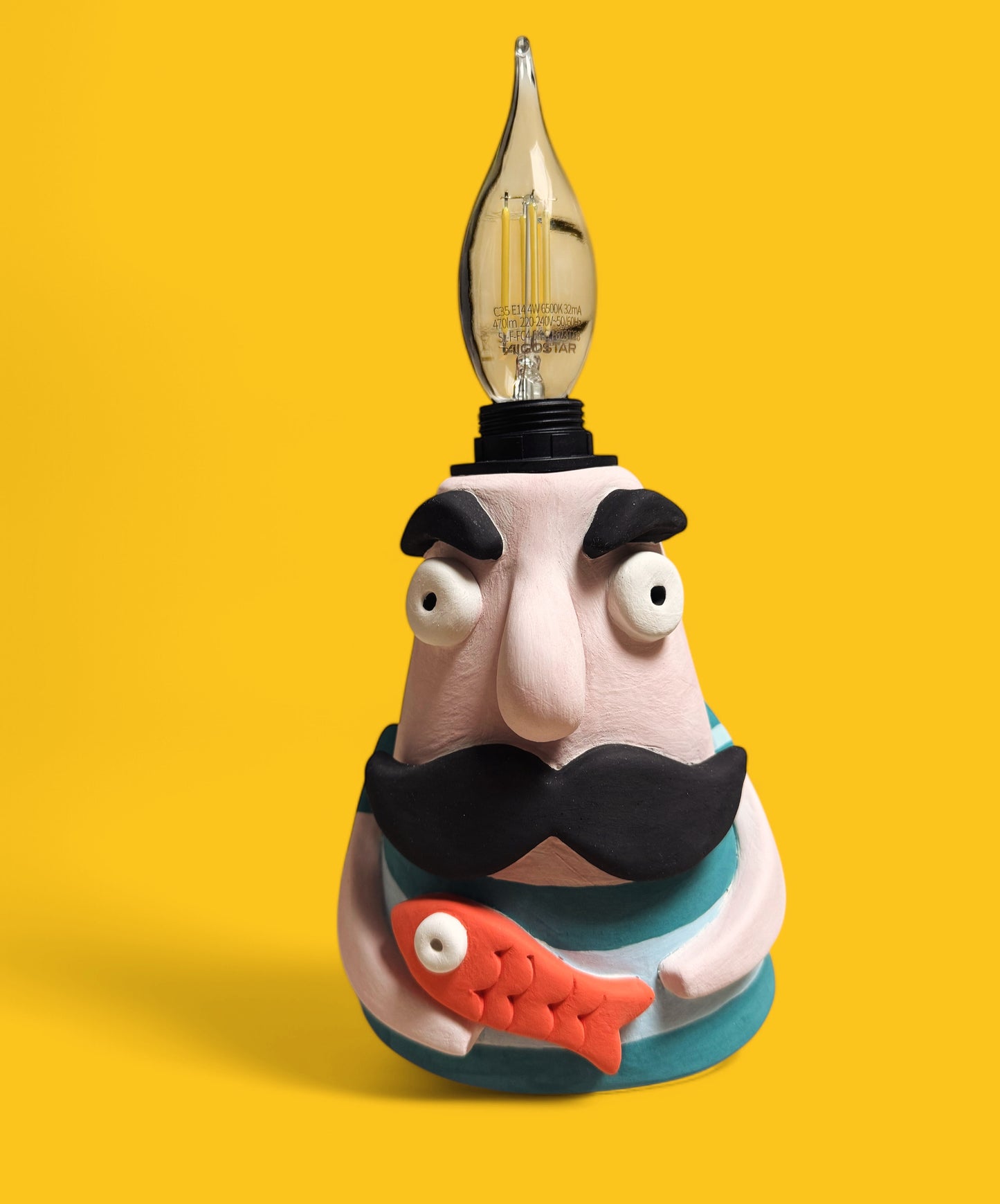 Ceramic Fisherman Lamp