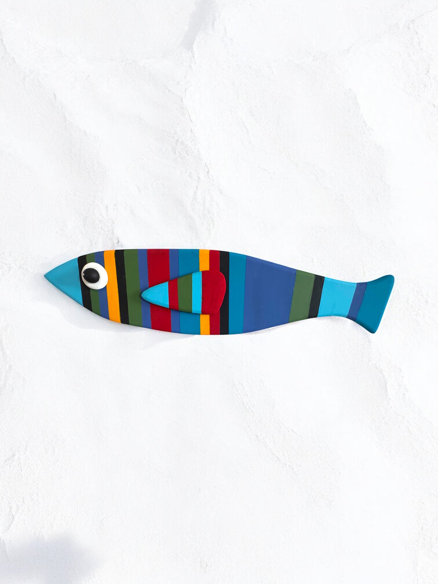 Big Colorful Striped Fish Wall Decoration