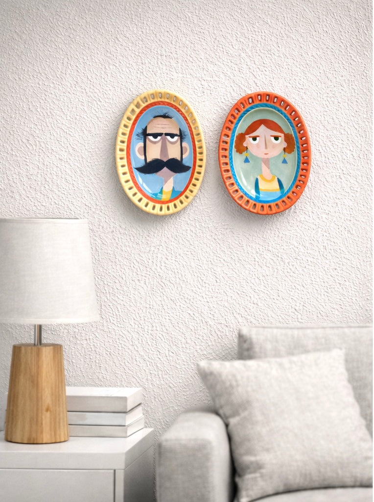 The Vintage Couple ceramic plates