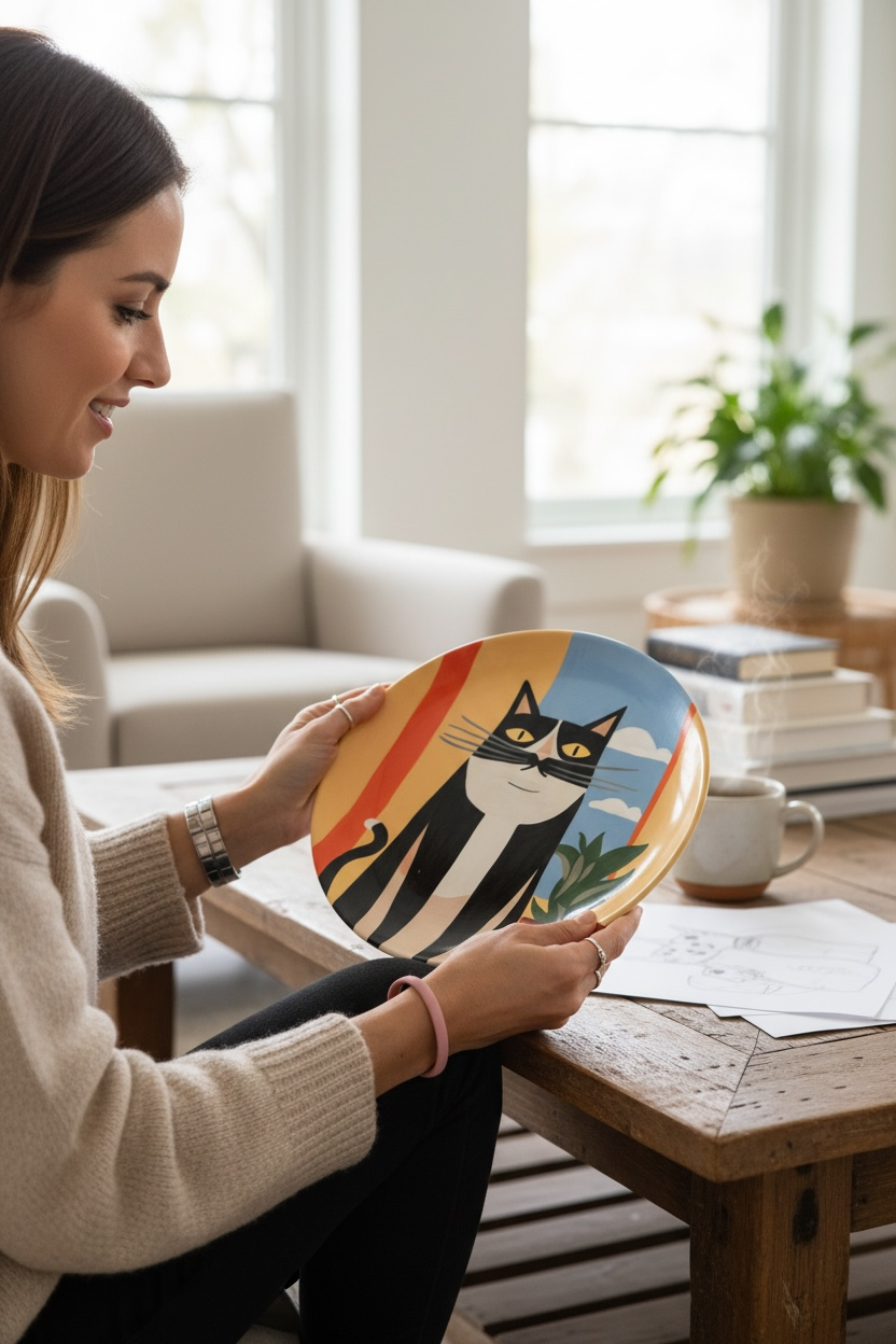 The Cat Ceramic Plate