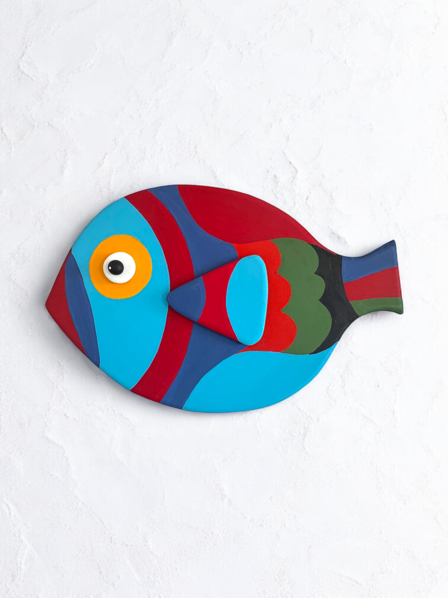 Big Round Colorful Fish Wall Decoration