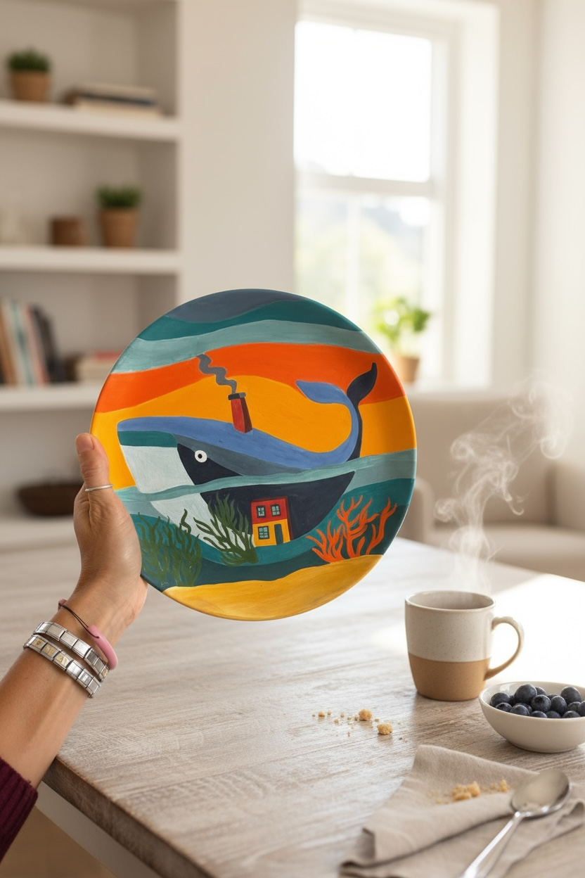 The Whale House plate