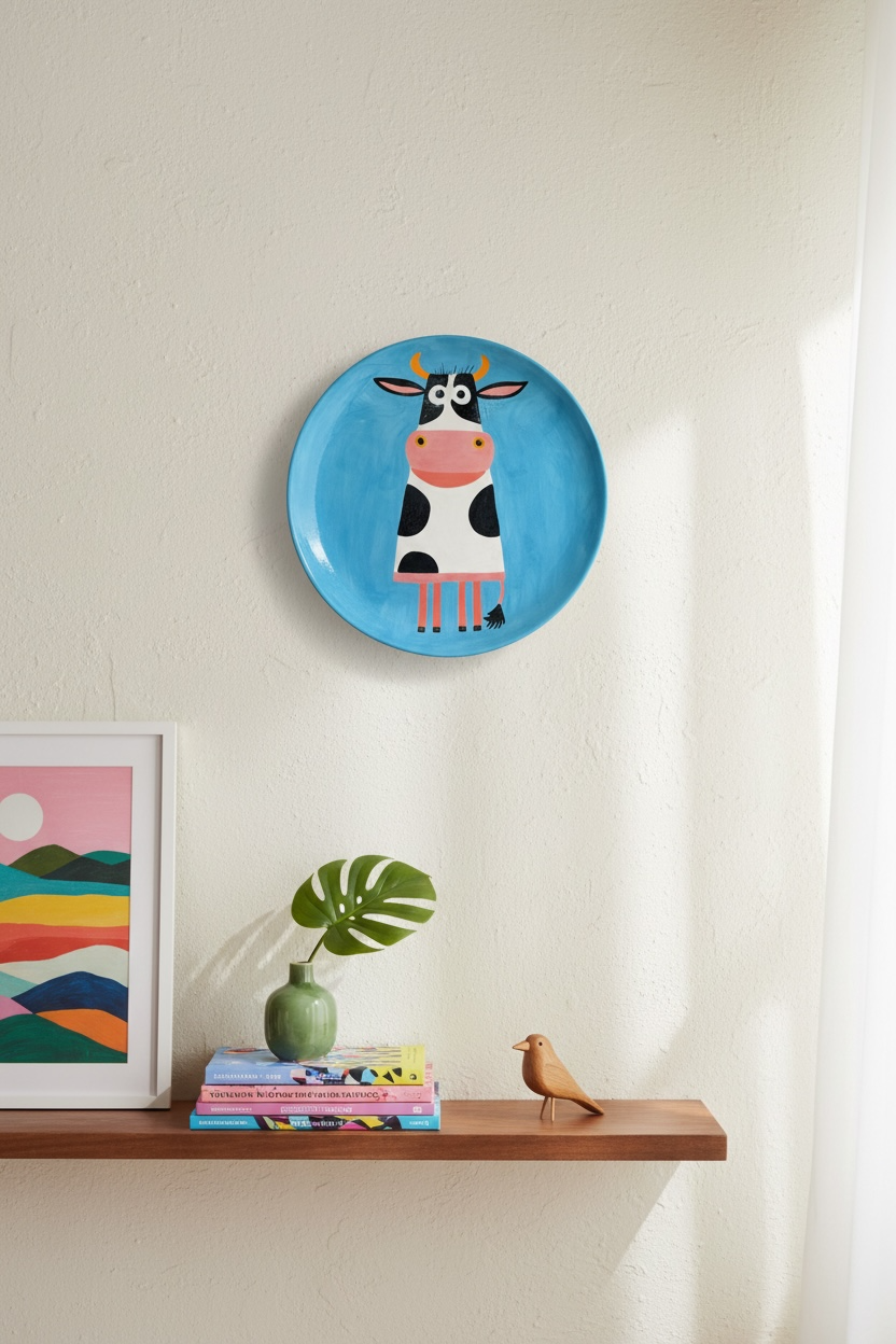 The Cow Ceramic Plate