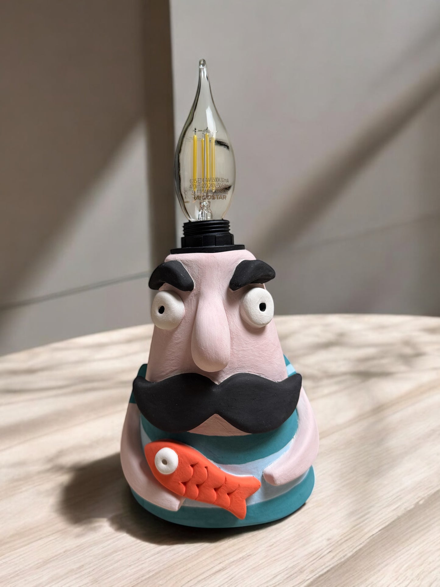 Ceramic Fisherman Lamp