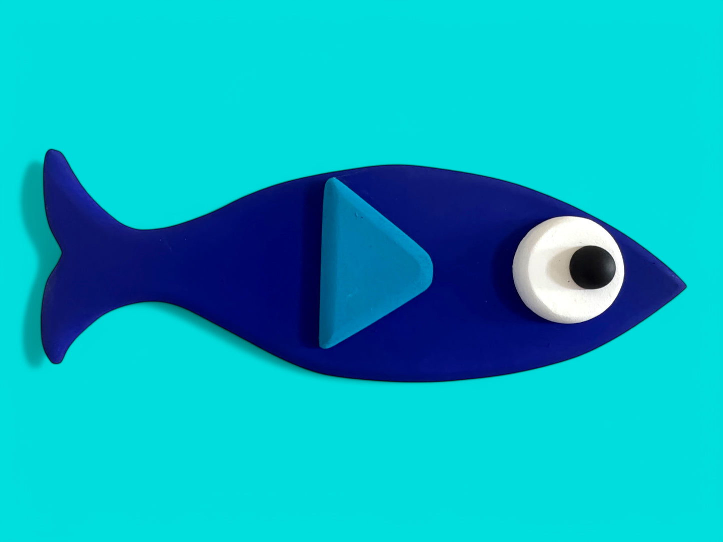 Cobalt Blue Fish Wall Decoration