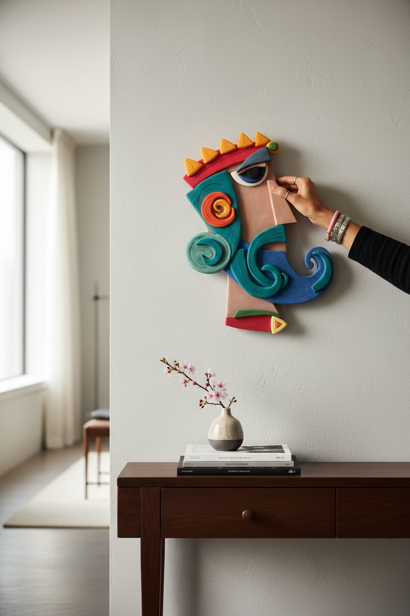 The King – Hand-Sculpted Ceramic Wall Piece