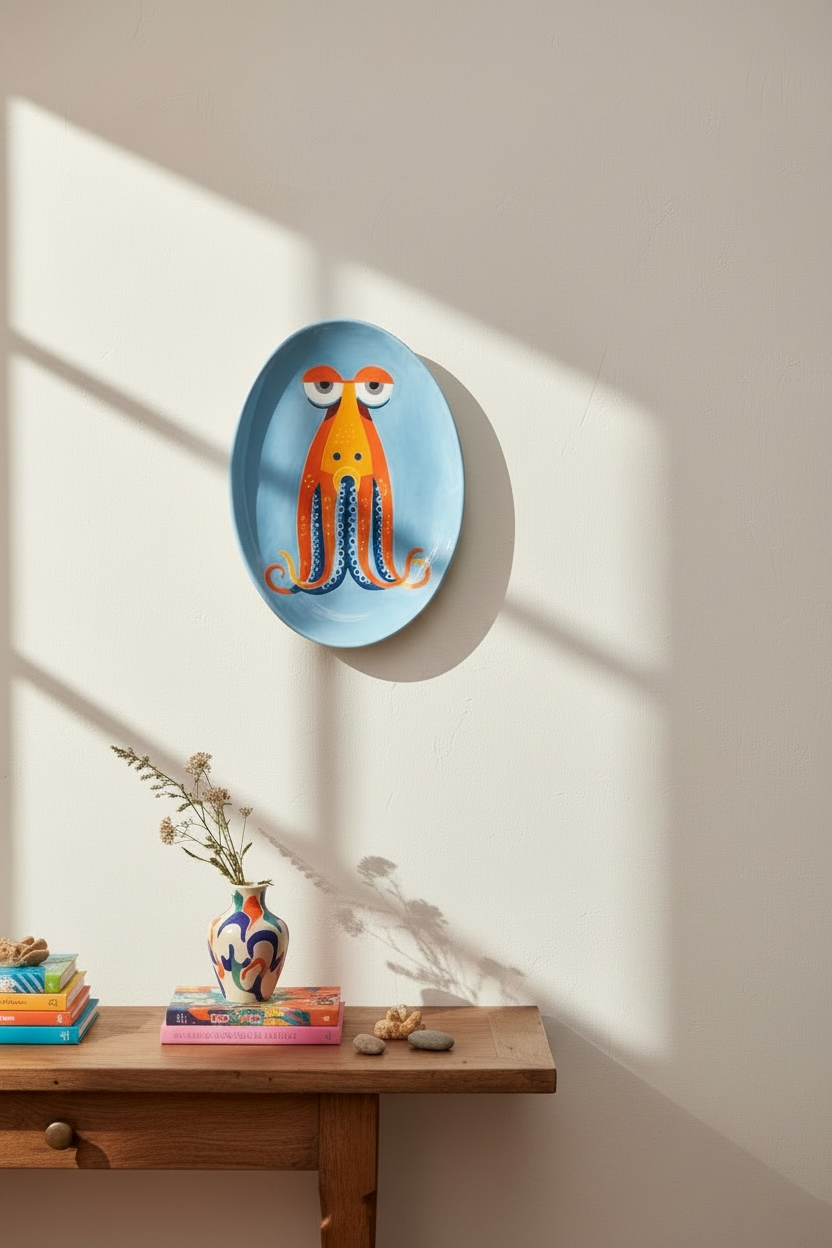 The Octopus Ceramic Plate Oval