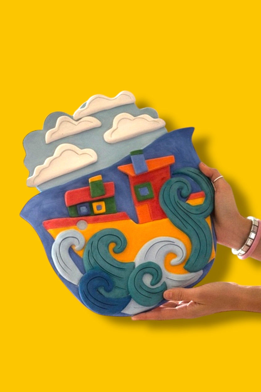 The Fishing Boat - Wall Sculpture