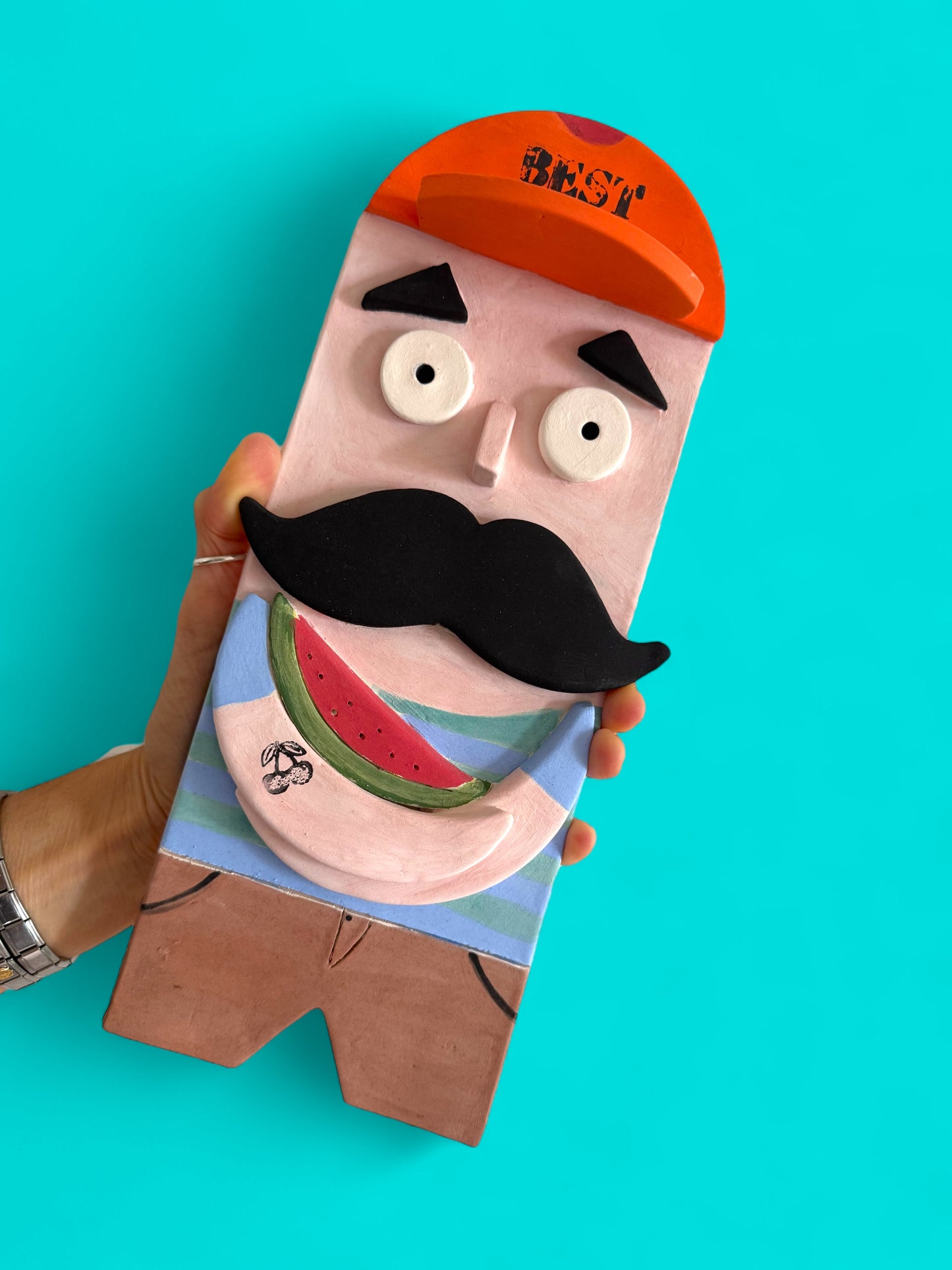 Decorazione da parete in ceramica Summer Guy