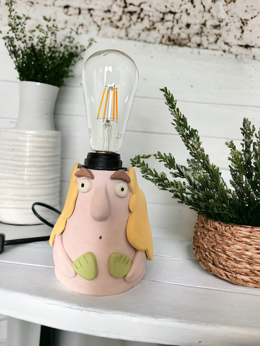 Lampada sirena in ceramica