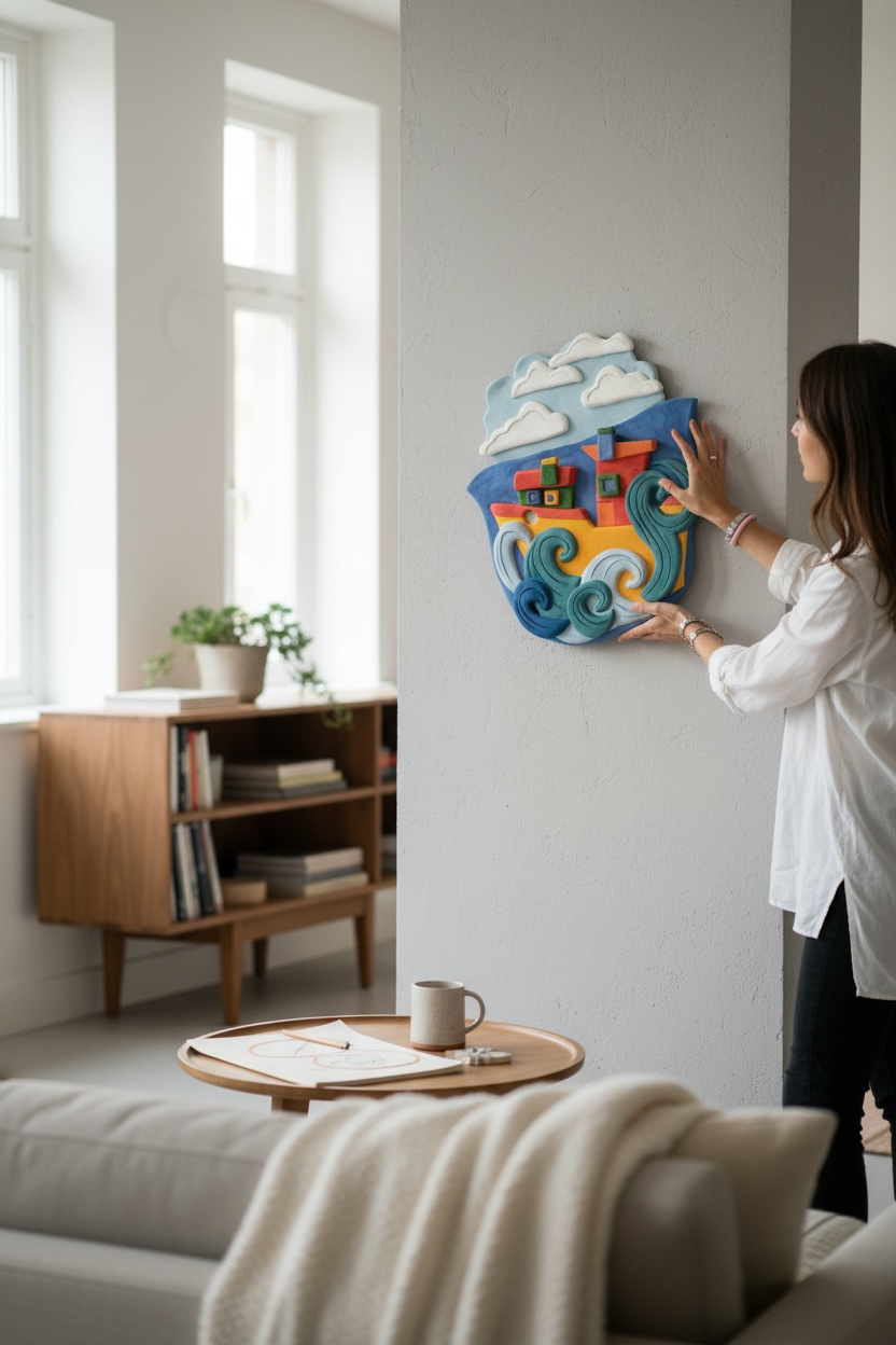 The Fishing Boat - Wall Sculpture