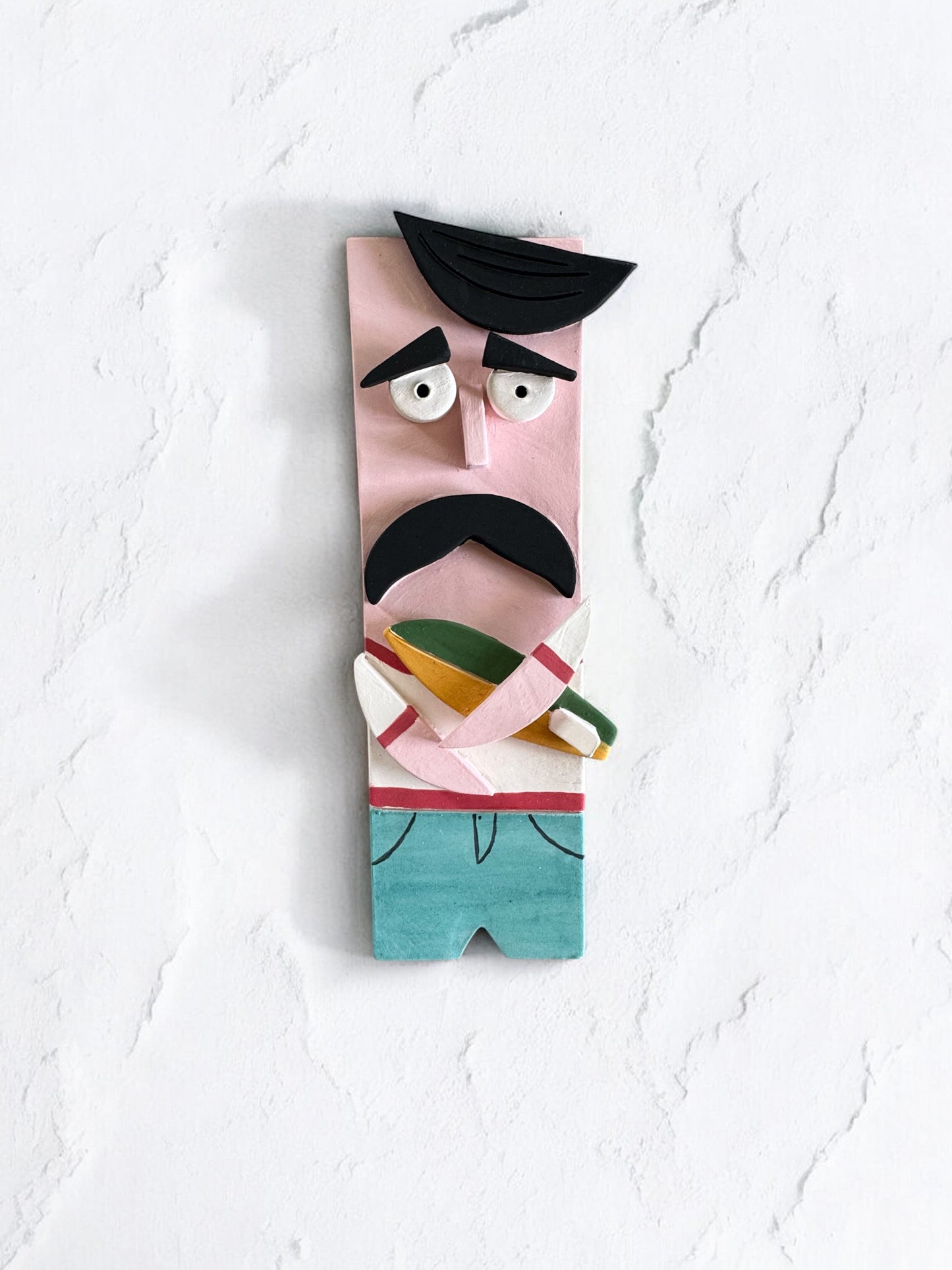 Ceramic Surfer Wall Decor