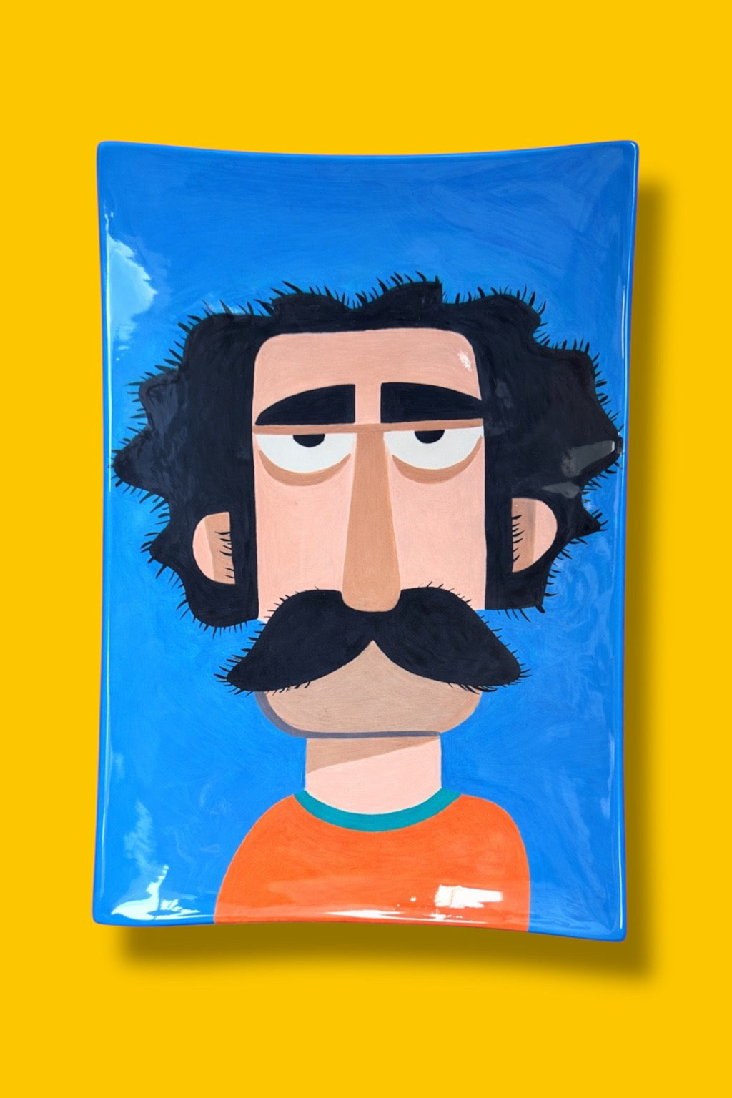 The Moustached Guy Rectangular Plate
