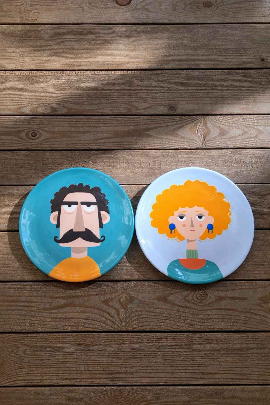 The Couple Ceramic Plates