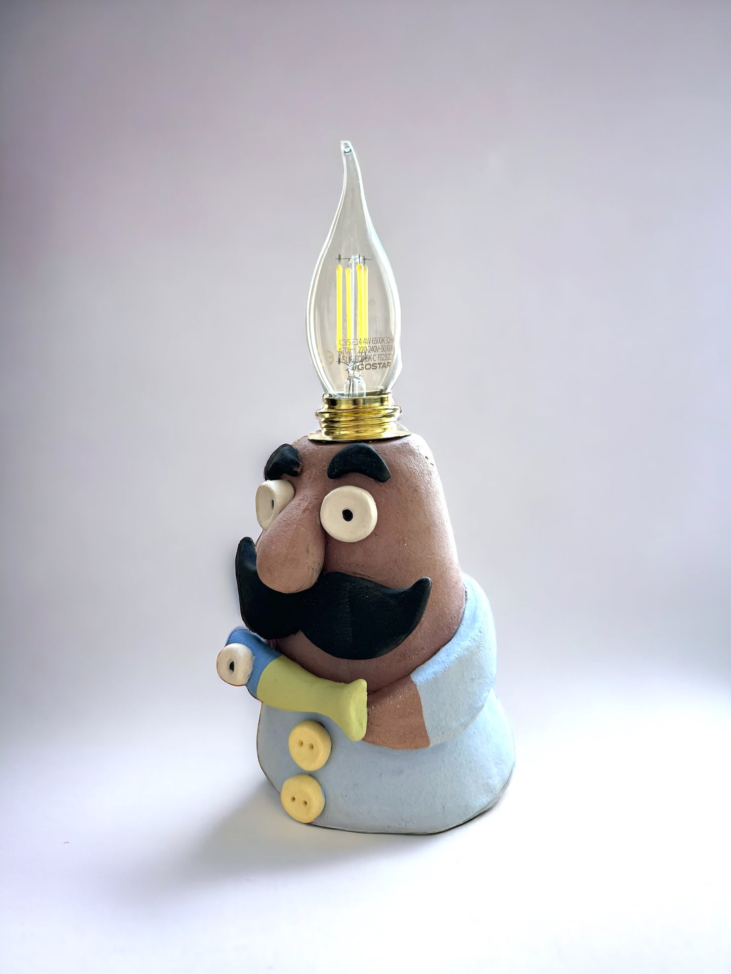 Lampada da pescatore in ceramica