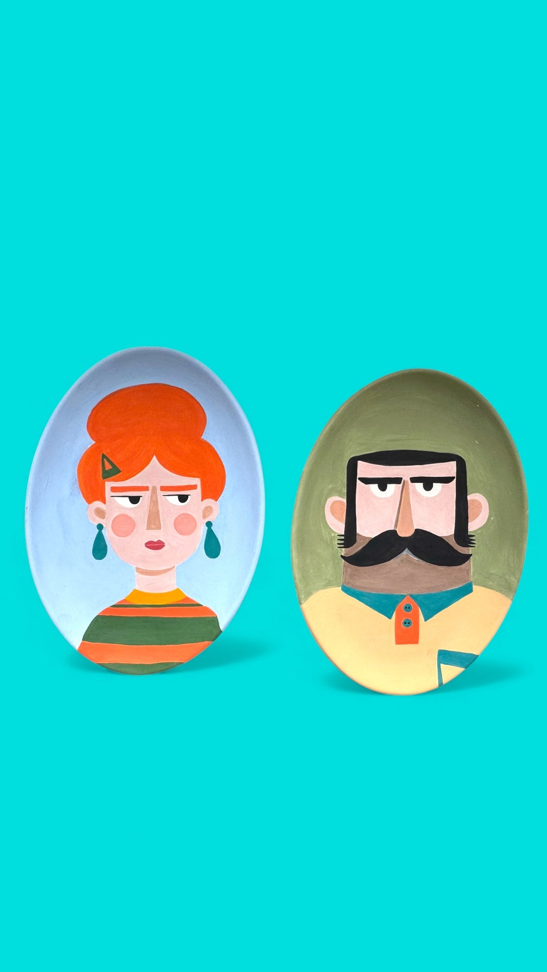 The Couples Ceramic Plates