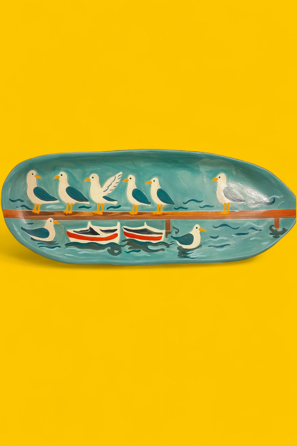 Seagulls Long  Plate