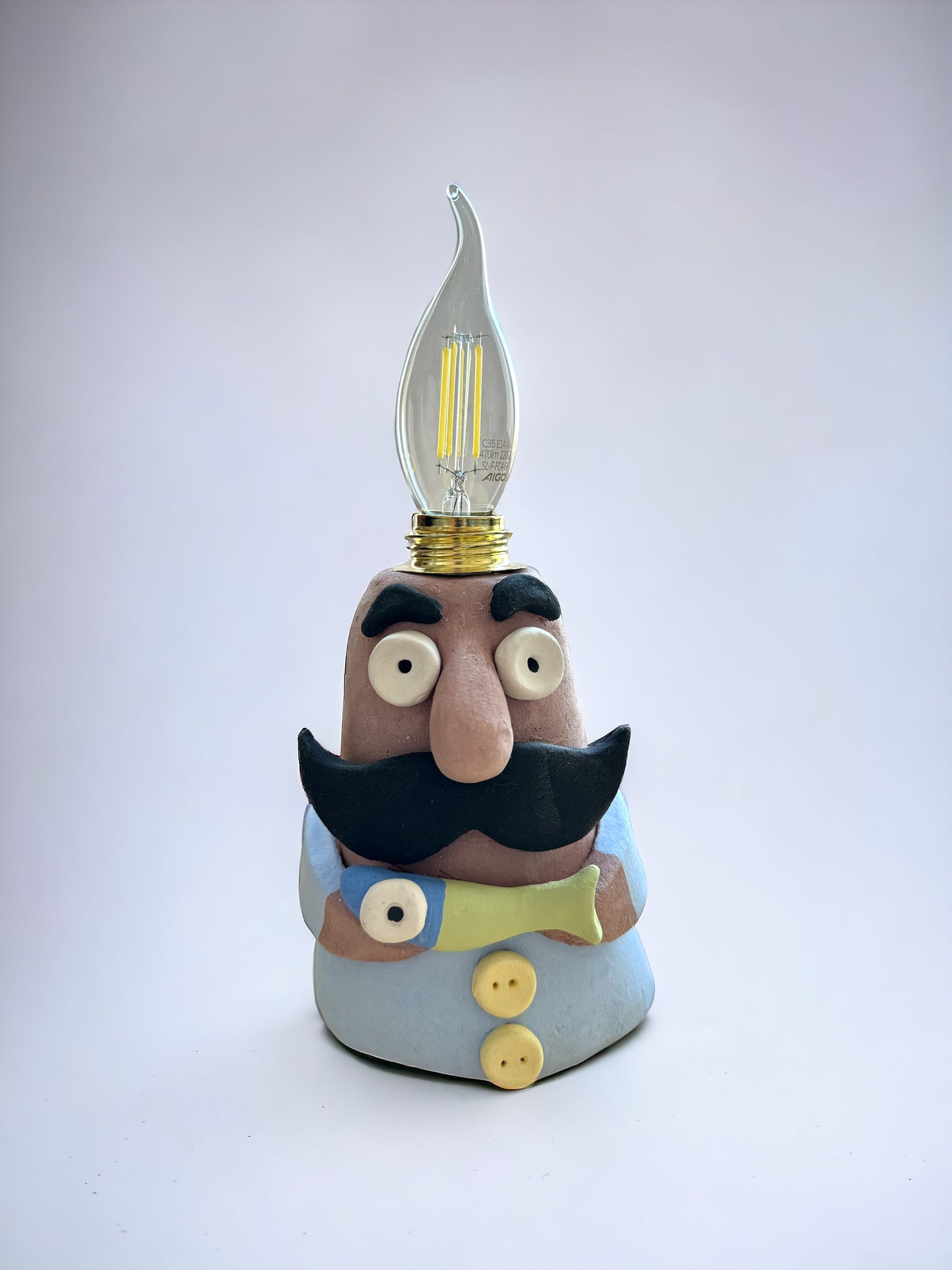 Lampada da pescatore in ceramica