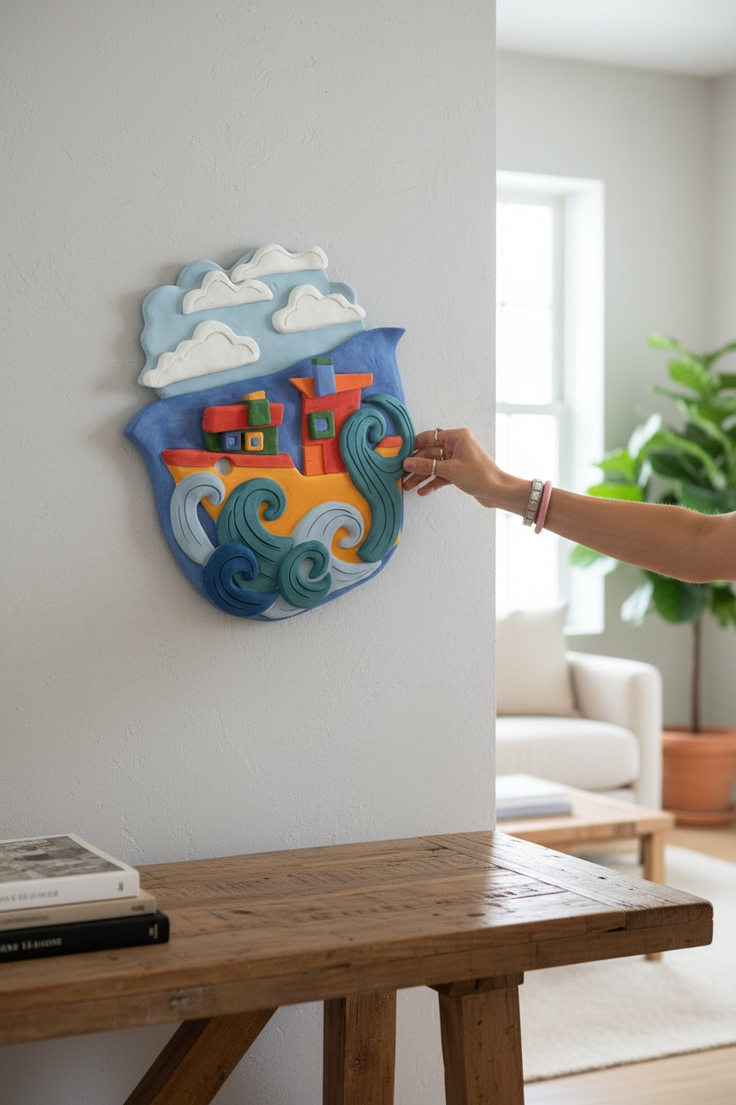 The Fishing Boat - Wall Sculpture