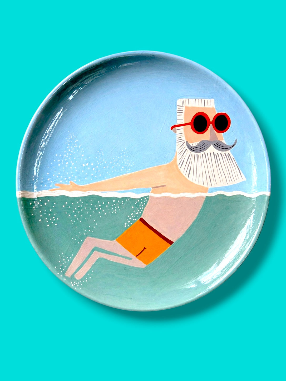 The Swimmer Ceramic Plate