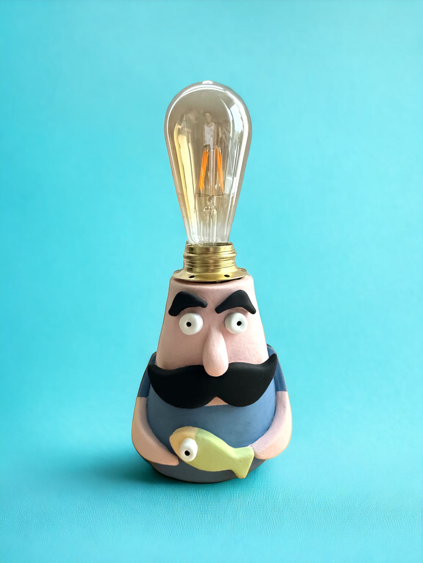 Lampada da pescatore in ceramica