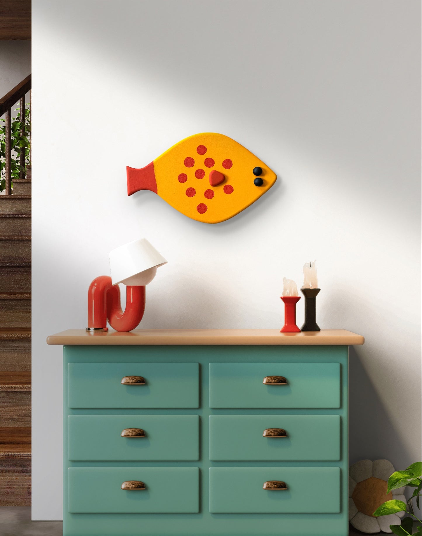 Big Colorful Sole Fish Wall Decoration
