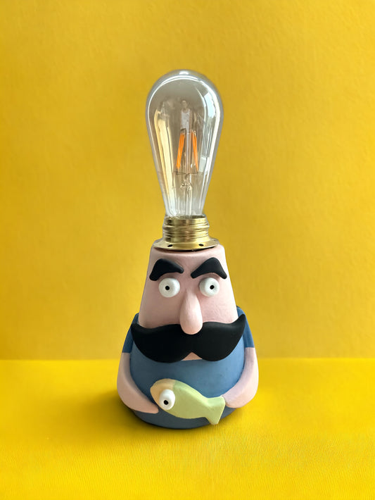 Lampada da pescatore in ceramica
