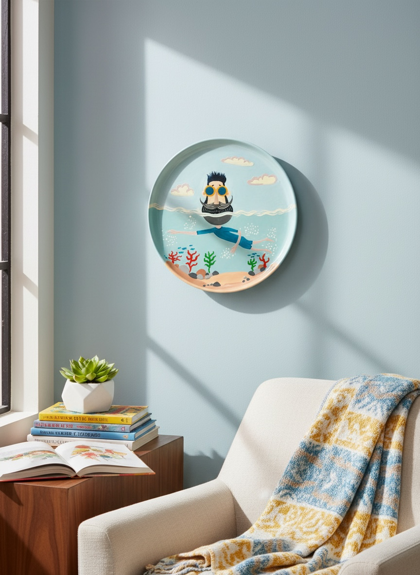 The Underwater Ceramic Round Plate