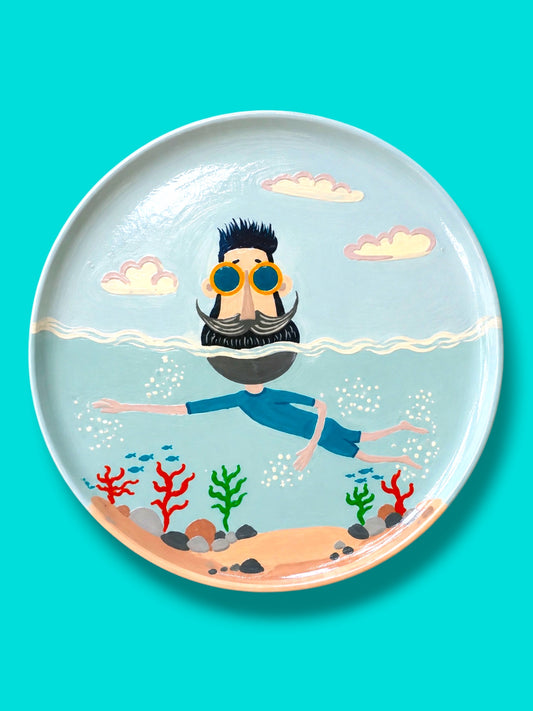 The Underwater Ceramic Round Plate