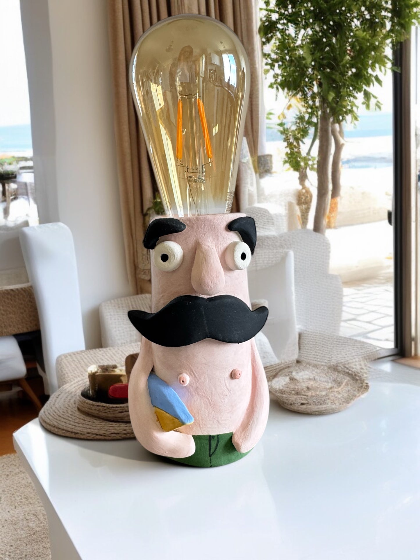 Ceramic Surfer Lamp