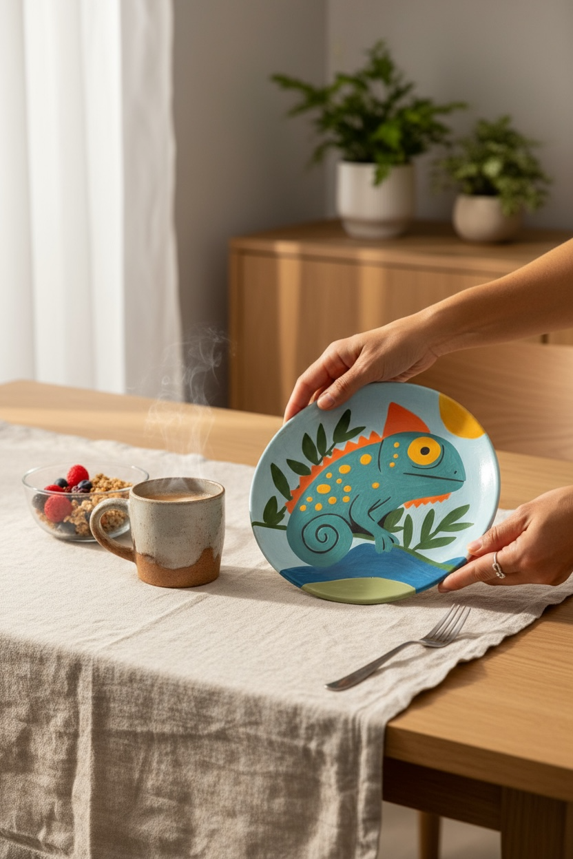 The Chamaleon Ceramic Plate