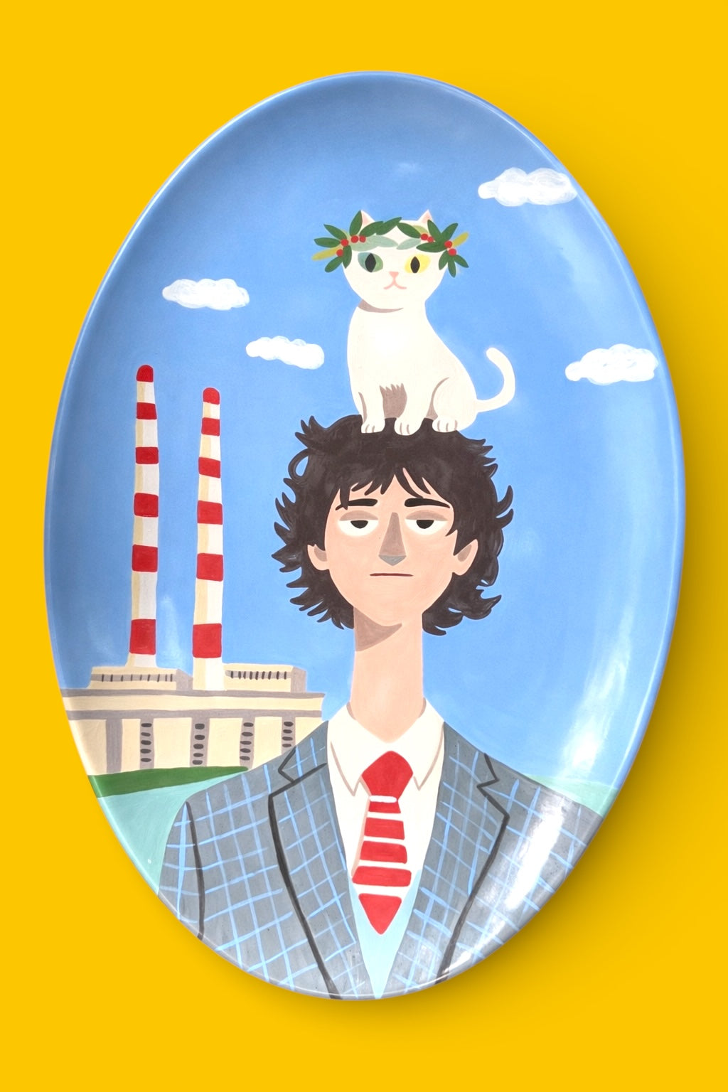 Custom Oval Plates – Hand-Painted Ceramic (22 x 30 cm)