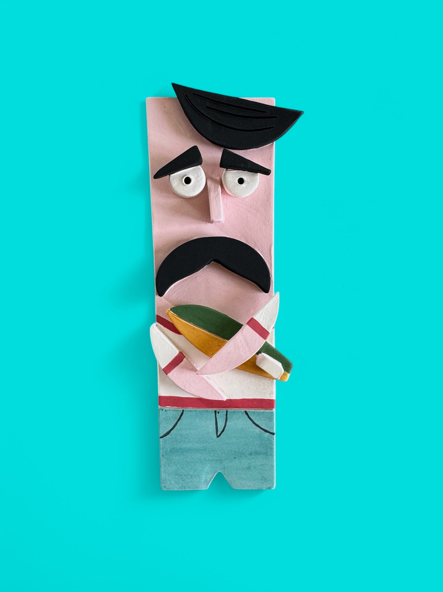 Ceramic Surfer Wall Decor