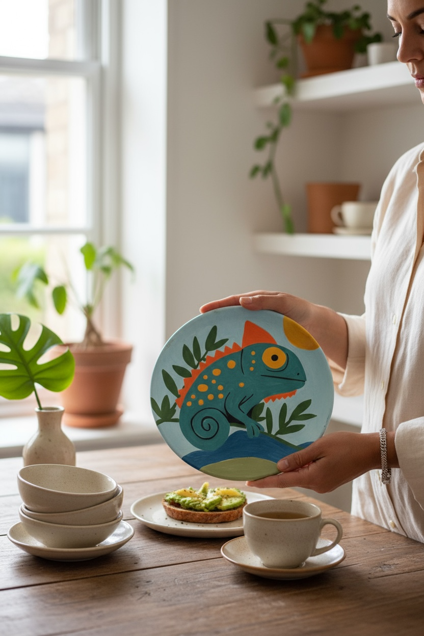 The Chamaleon Ceramic Plate