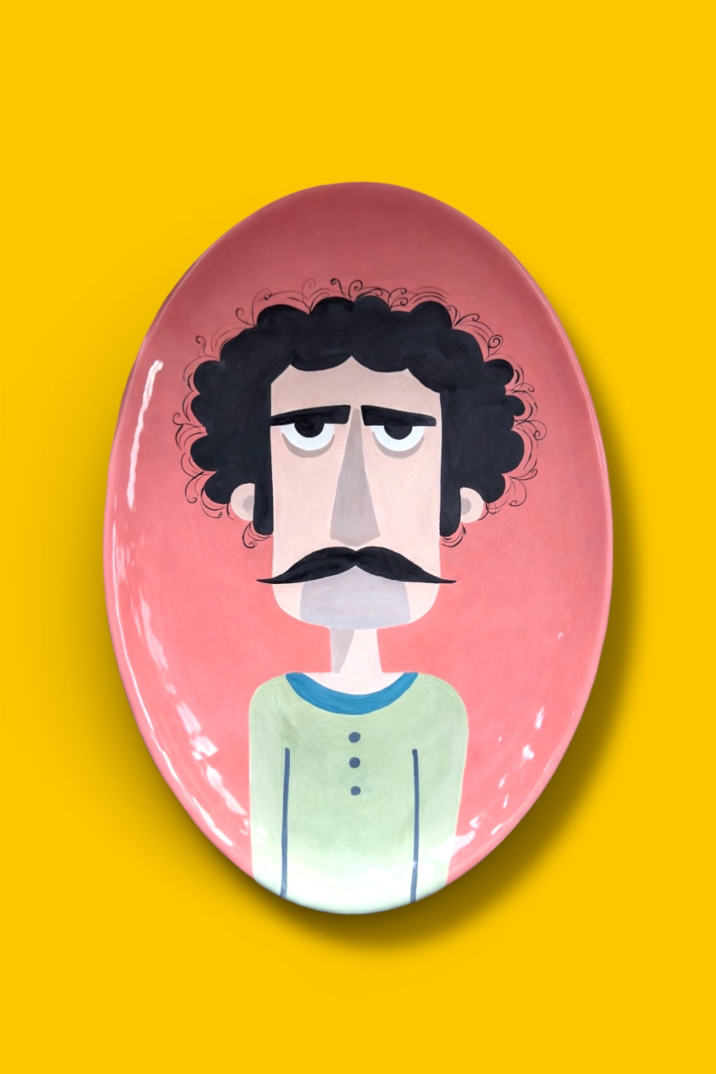 Custom Oval Plates – Hand-Painted Ceramic (22 x 30 cm)