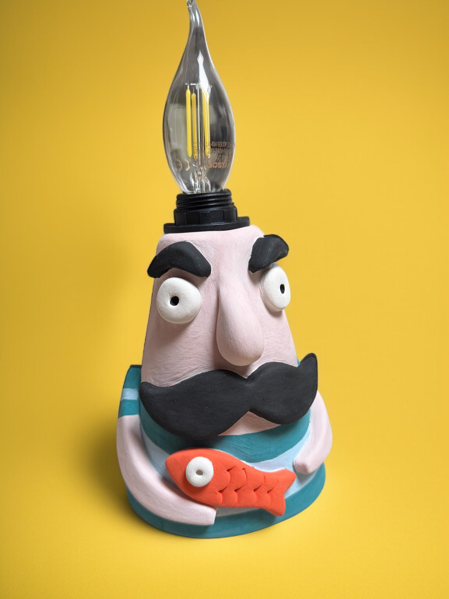 Ceramic Fisherman Lamp
