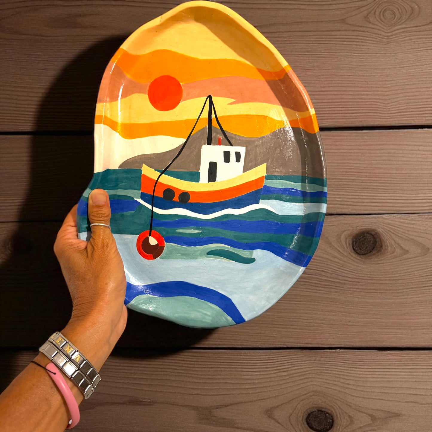 Sailing Boat Big Plate