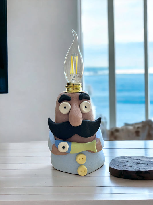 Lampada da pescatore in ceramica