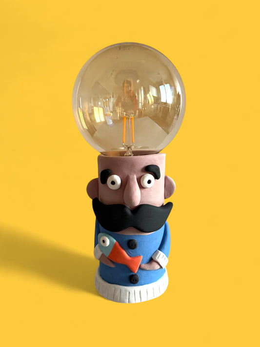 Lampada da pescatore in ceramica