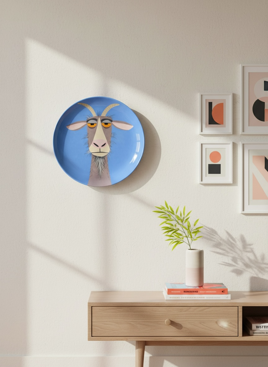 The Goat Ceramic Plate