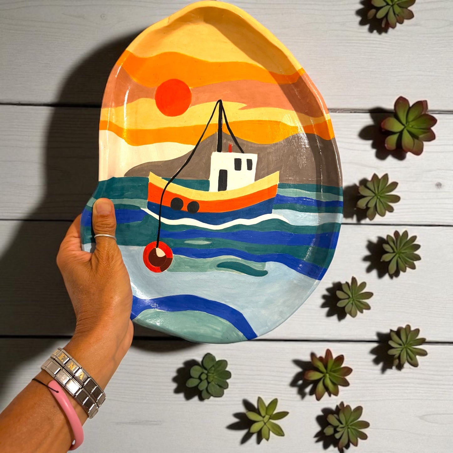 Sailing Boat Big Plate