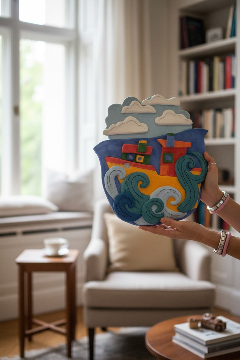 The Fishing Boat - Wall Sculpture