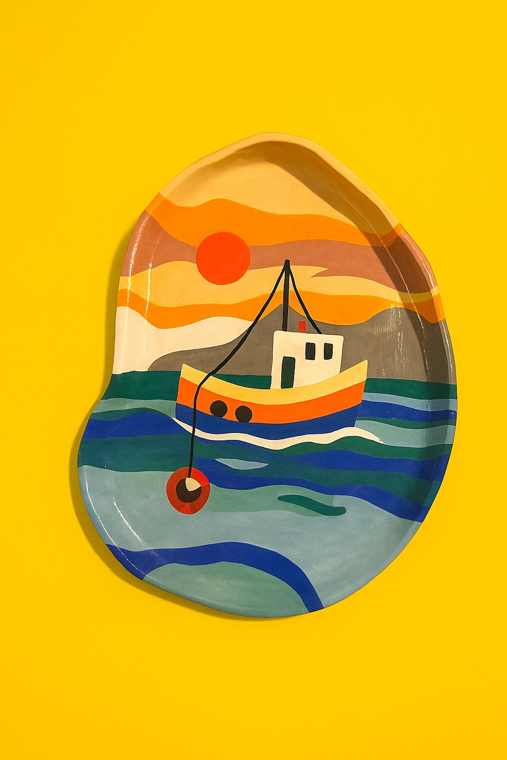 Sailing Boat Big Plate