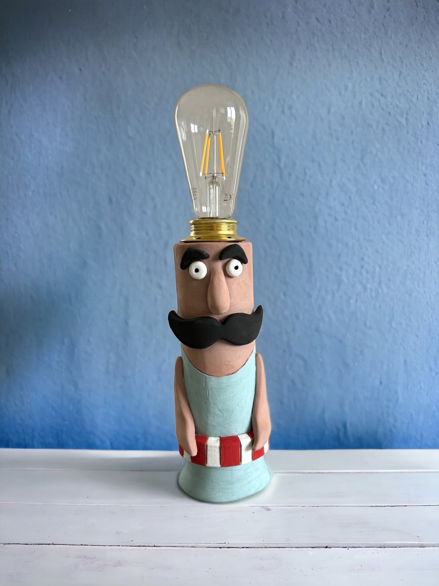 Lampada nuotatore in ceramica