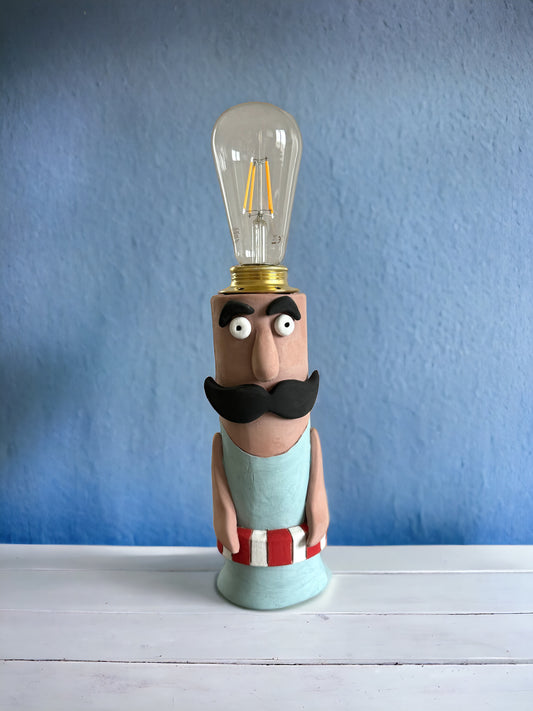 Lampada nuotatore in ceramica